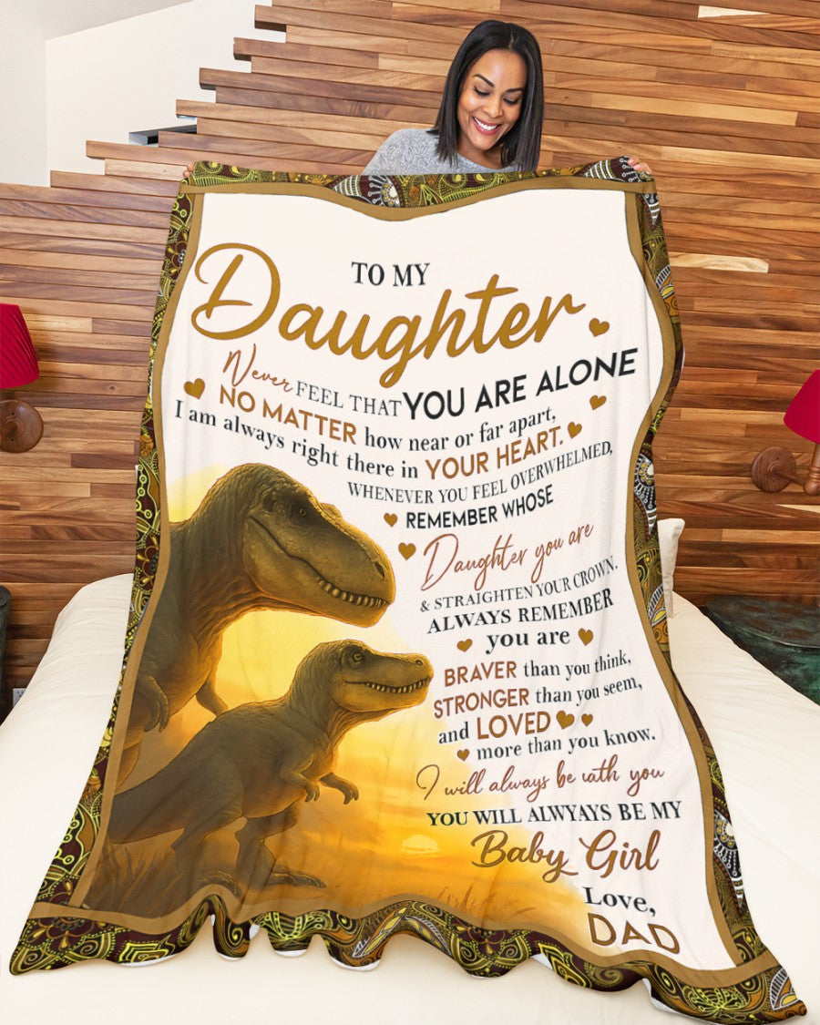 BLANKET FOR DAUGHTER – COMFORT & WARMTH GIFT FROM DAD Sherpa Fleece Quilt Blanket NTTD00 (SKUB-BLK-DADKL)