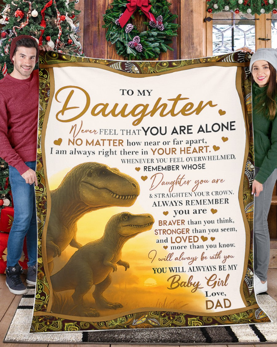 BLANKET FOR DAUGHTER – COMFORT & WARMTH GIFT FROM DAD Sherpa Fleece Quilt Blanket NTTD00 (SKUB-BLK-DADKL)