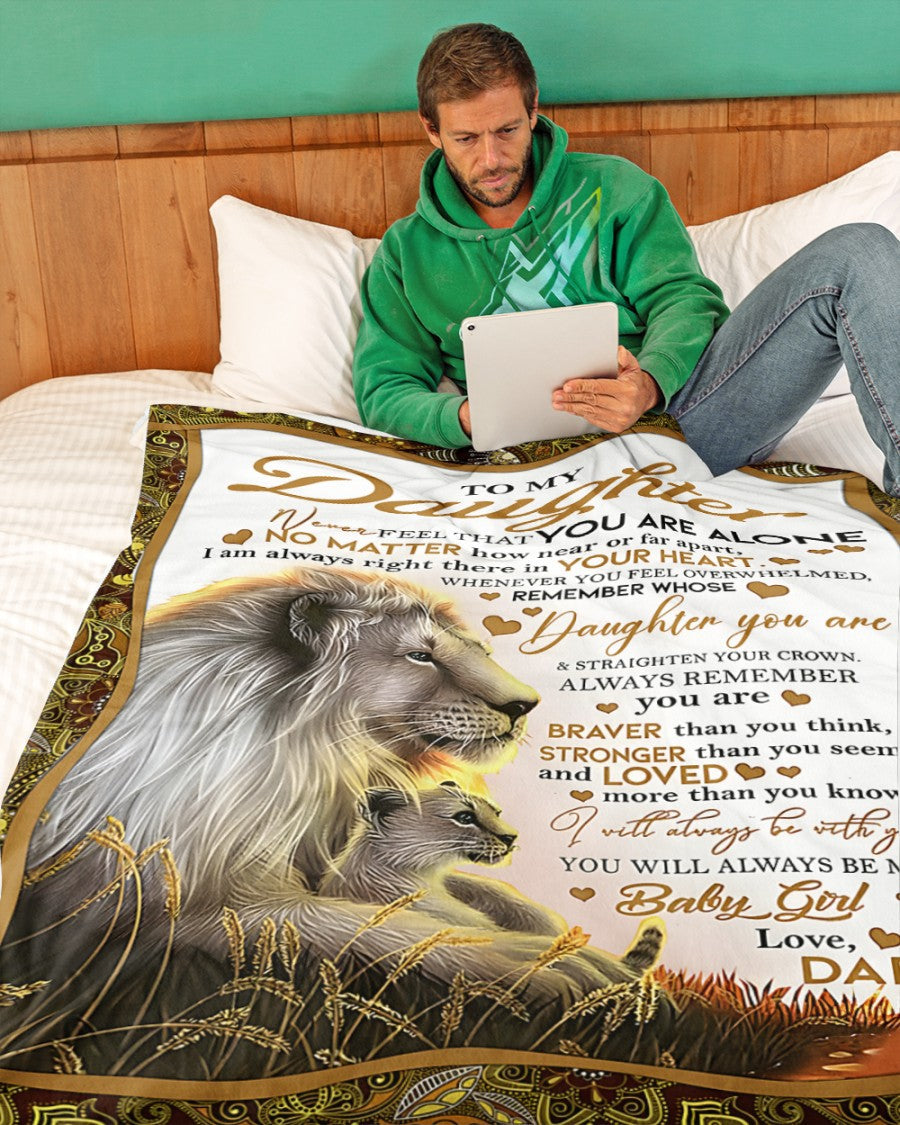 BLANKET FOR DAUGHTER – COMFORT & WARMTH GIFT FROM DAD Sherpa Fleece Quilt Blanket NTTD00 (SKUB11-55)