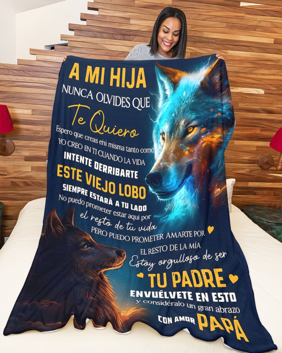 Manta para Hija – Regalo de Consuelo y Calidez de Papá Manta Acolchada de Forro Polar Sherpa NTTDsp (SKUB11-71)