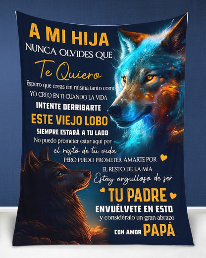 Manta para Hija – Regalo de Consuelo y Calidez de Papá Manta Acolchada de Forro Polar Sherpa NTTDsp (SKUB11-71)