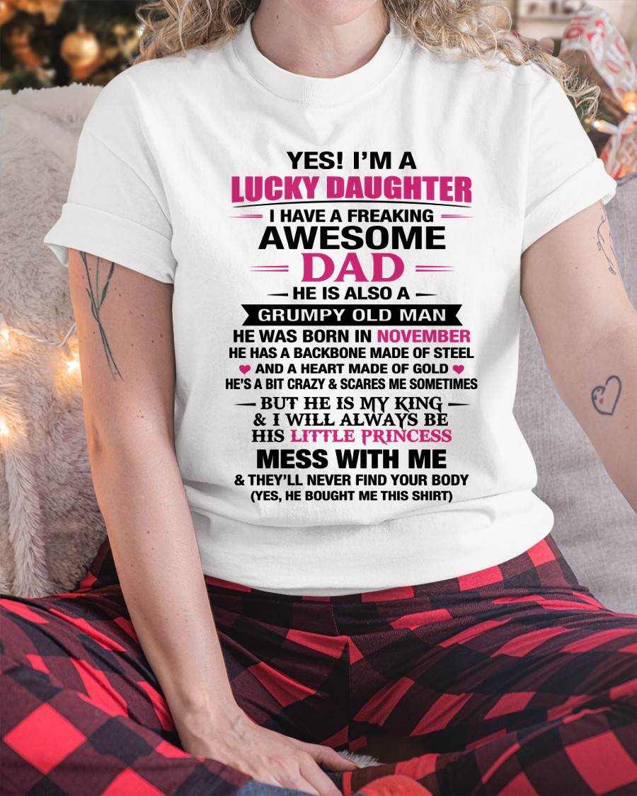 NOVEMBER - A LUCKY DAUGHTER – DADDY’S LITTLE PRINCESS - FROM DAD - TLEE11 (SKU2604-16-11)