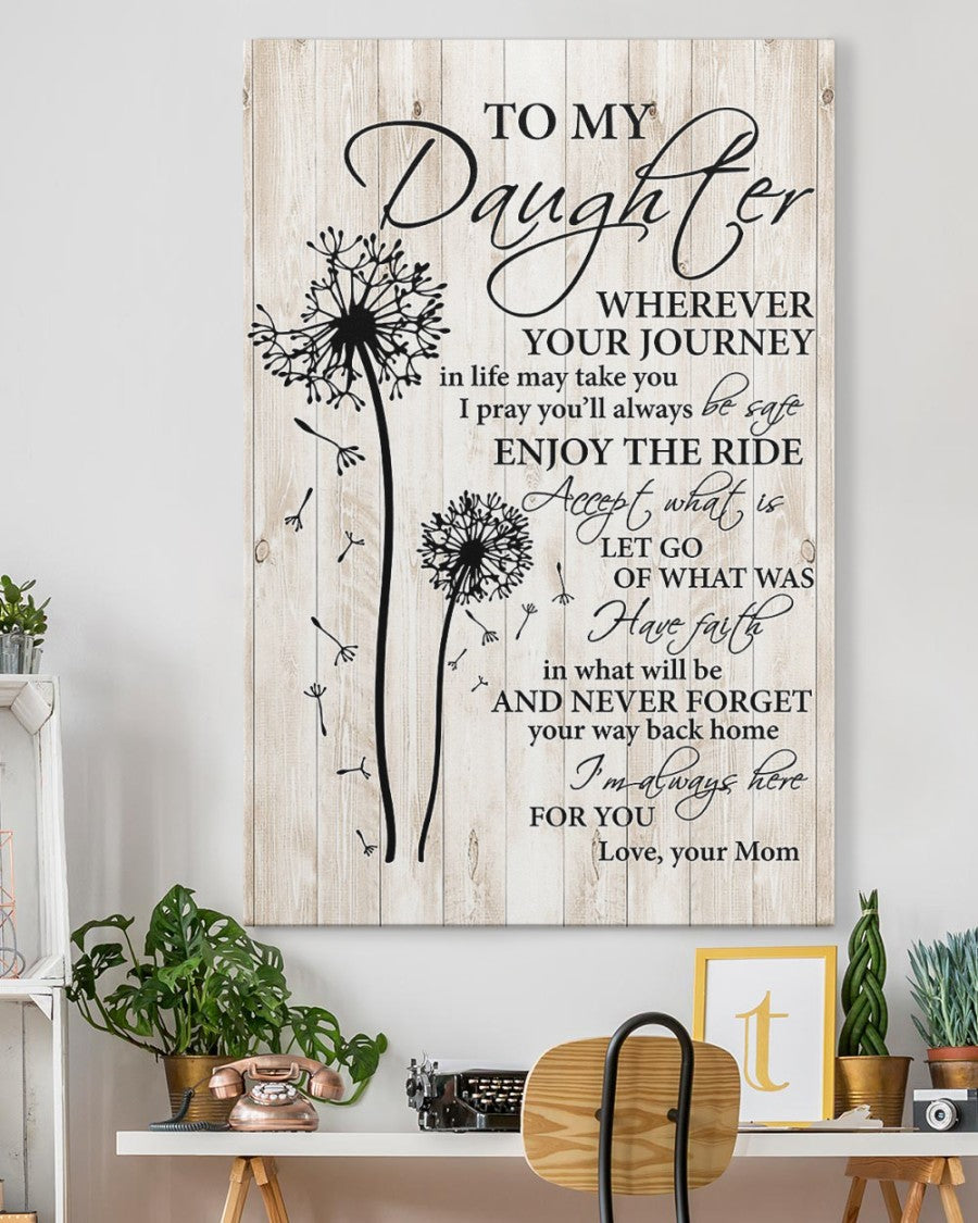 To My Daughter From Mom Canvas