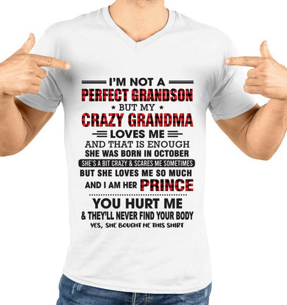OCTOBER - I’M NOT A PERFECT GRANDSON BUT MY CRAZY GRANDMA LOVES ME AND THAT IS ENOUGH - FROM GRANDMA - TLEE10 (SKU12-310-10)