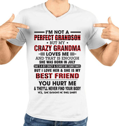 JULY - I’M NOT A PERFECT GRANDSON BUT MY CRAZY GRANDMA LOVES ME AND THAT IS ENOUGH - FROM GRANDMA - TLEE07 (SKU10-167-07)
