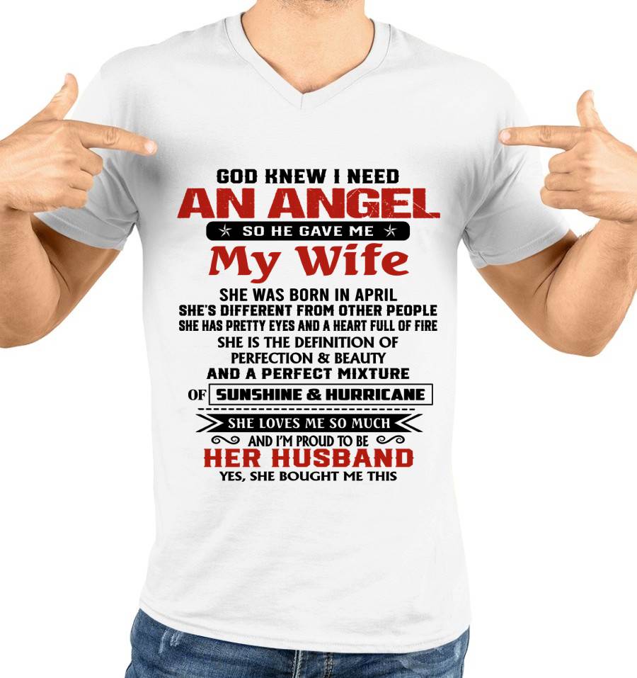 APRIL - GOD KNEW I NEEDED AN ANGEL SO HE GAVE ME MY WIFE - FROM WIFE - TLEE04 (SKU26T-01-54-04)