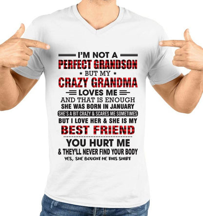 JANUARY - I’M NOT A PERFECT GRANDSON BUT MY CRAZY GRANDMA LOVES ME AND THAT IS ENOUGH - FROM GRANDMA - TLEE01 (SKU10-167-01)