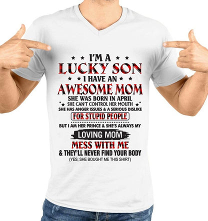 APRIL - I’M A LUCKY SON I HAVE AN AWESOME MOM - FROM MOM - TLEE04 (SKU26T-01-24-04)