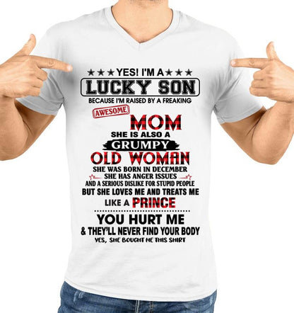 DECEMBER - LUCKY SON – PROUD TO BE RAISED BY AN AWESOME MOM - FROM MOM - TLEE12 (SKU2603-106-12)