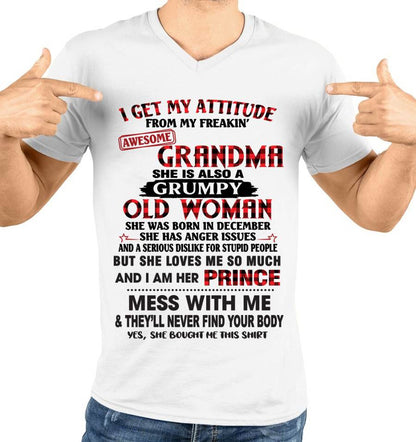DECEMBER - I GET MY ATTITUDE FROM MY FREAKIN’ AWESOME GRANDMA - FROM GRANDMA - TLEE12 (SKU2603-157-12)