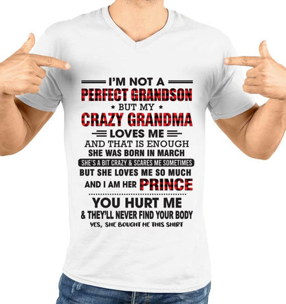 MARCH - I’M NOT A PERFECT GRANDSON BUT MY CRAZY GRANDMA LOVES ME AND THAT IS ENOUGH - FROM GRANDMA - TLEE03 (SKU12-310-03)