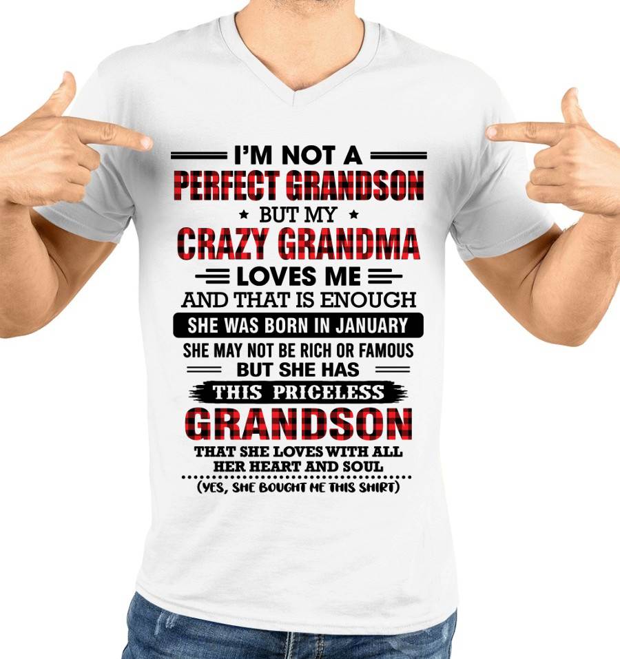 JANUARY - NOT PERFECT, JUST GRANDMA’S FAVORITE GRANDSON - FROM GRANDMA - TLEE01 (SKU2606-362-01)