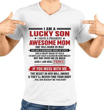 MAY - LUCKY SON OF A STRONG AND PROTECTIVE MOM - FROM MOM - TLEE05 (SKU2602-97-05)