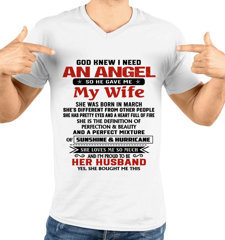 MARCH - GOD KNEW I NEEDED AN ANGEL SO HE GAVE ME MY WIFE - FROM WIFE - TLEE03 (SKU26T-01-54-03)