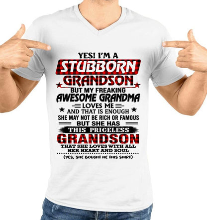 STUBBORN GRANDSON GRANDMA SHIRT - FROM GRANDMA - TLEE00 (SKU2608-86-00)