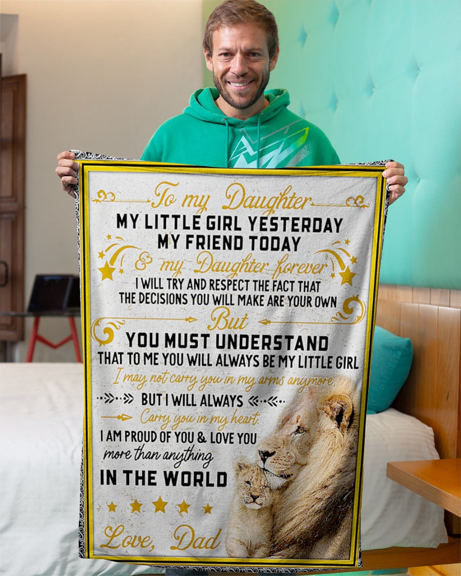 Special gift for your daughter blanket - from Dad (SKU06-117)
