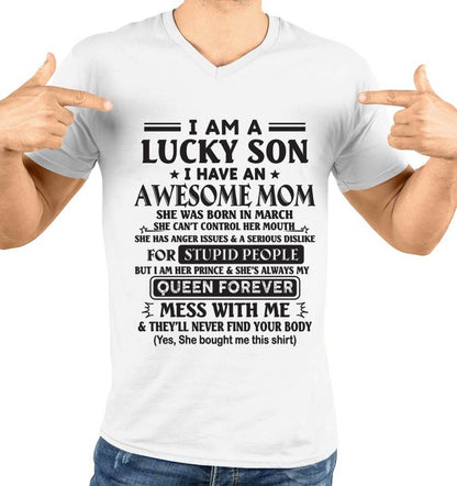 MARCH - I AM A LUCKY SON I HAVE AN AWESOME MOM - FROM MOM - TLEE03 (SKU11-37-03)