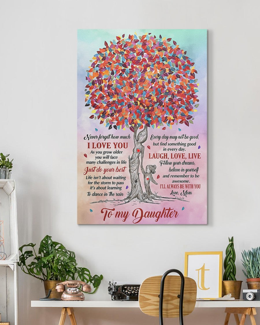 To My Daughter From Mom Canvas