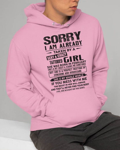 February - Sorry I Am Already Taken By A Sexy & Crazy Tattooed Girl - Gift From Wife - TLEE02 (SKU08-90-02)
