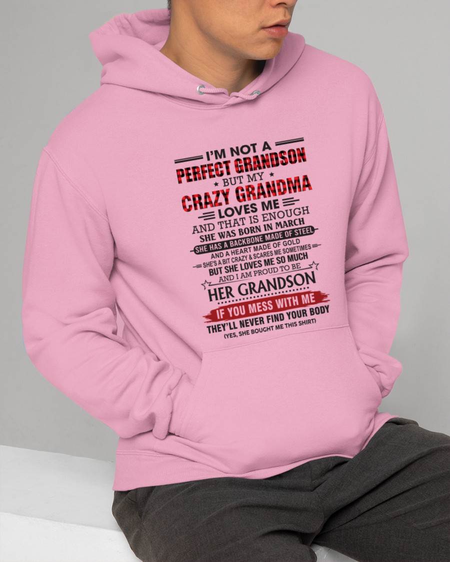 MARCH - I’M NOT PERFECT, BUT MY CRAZY GRANDMA LOVES ME - FROM GRANDMA - TLEE03 (SKU26T-01131-03)