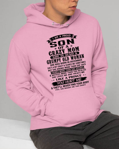 DECEMBER - PROUD SON OF A FREAKIN' AWESOME MOM - FROM MOM - TLEE12 (SKU2607-60-12)