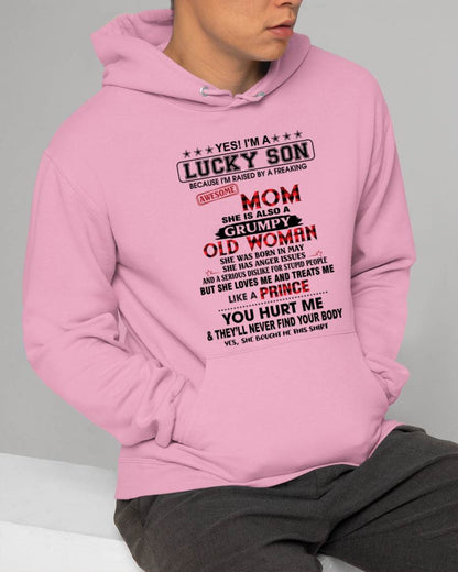 MAY - LUCKY SON – PROUD TO BE RAISED BY AN AWESOME MOM - FROM MOM - TLEE05 (SKU2603-106-05)