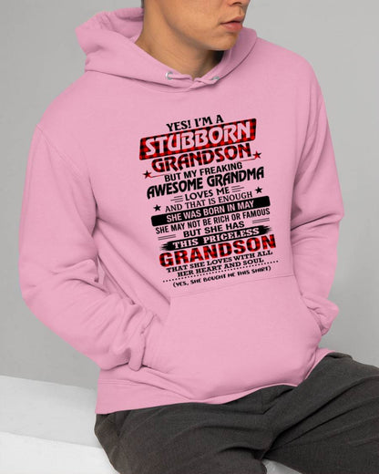 MAY - STUBBORN GRANDSON GRANDMA SHIRT - FROM GRANDMA - TLEE05 (SKU2608-86-05)