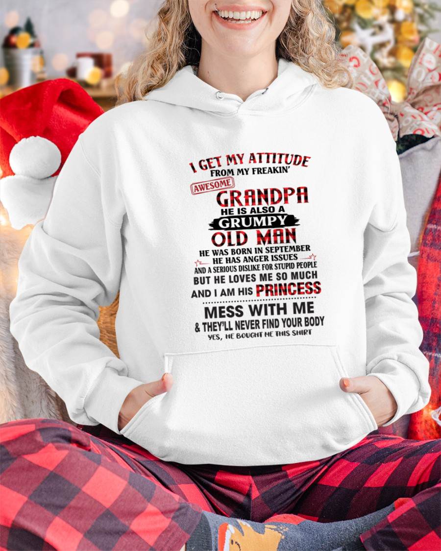 SEPTEMBER - I GET MY ATTITUDE FROM MY FREAKIN’ AWESOME GRANDPA HE IS ALSO A GRUMPY OLD MAN - FROM GRANDPA - TLEE09 (SKU2603-36-09)