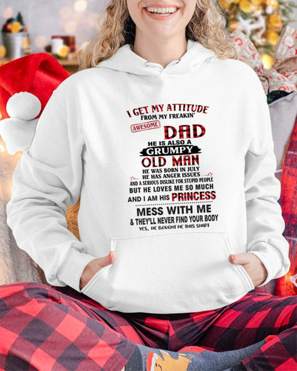 JULY - I GET MY ATTITUDE FROM MY FREAKIN' AWESOME DAD - FROM DAD - TLEE07 (SKU2603-78-07)