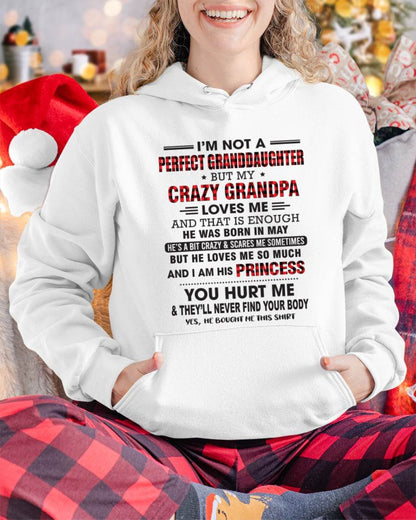 MAY - I MAY NOT BE PERFECT, BUT I’M ALWAYS LOVED BY MY GRANDPA - FROM GRANDPA - TLEE05 (SKU26T-01285-05)