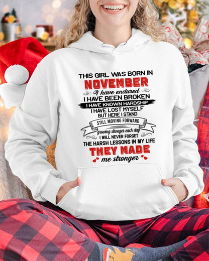 NOVEMBER - EVERY HARD LESSON MADE ME STRONGER - FOR WOMEN - TLEE11 (SKU2602-22-11)