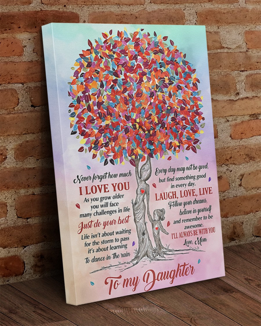 To My Daughter From Mom Canvas