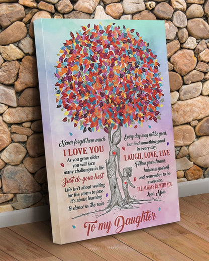 To My Daughter From Mom Canvas