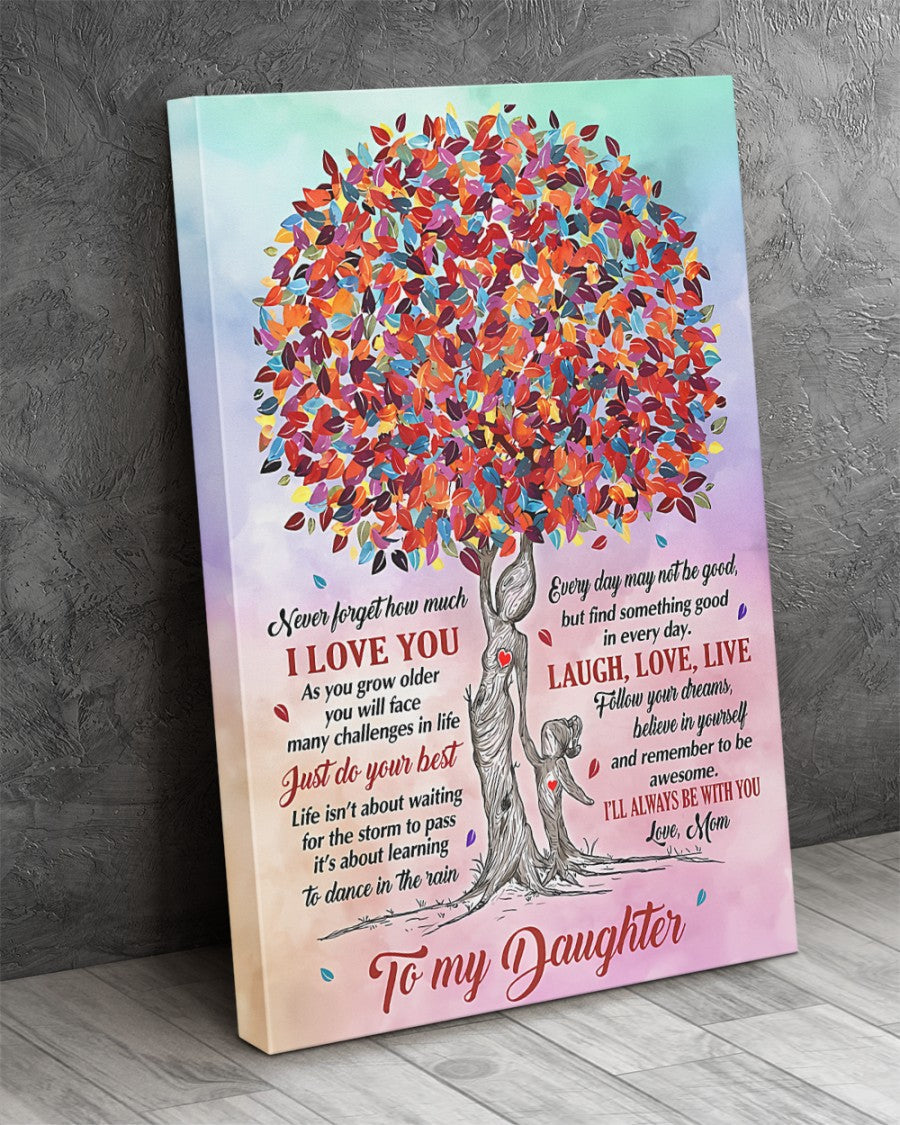 To My Daughter From Mom Canvas