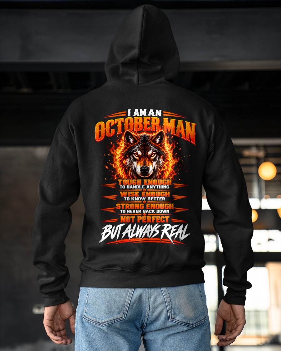 OCTOBER – NOT PERFECT BUT ALWAYS REAL , WOLF SHIRT - FOR MAN - TLEE10 (SKU2610-56-10)
