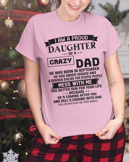 SEPTEMBER - I AM A PROUD DAUGHTER OF A CRAZY DAD - FROM DAD - TLEE09 (SKU10-96-09)