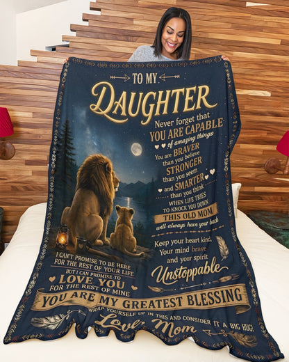 Special Gift For Your Daughter Blanket - From Mom (SKU2607-20)