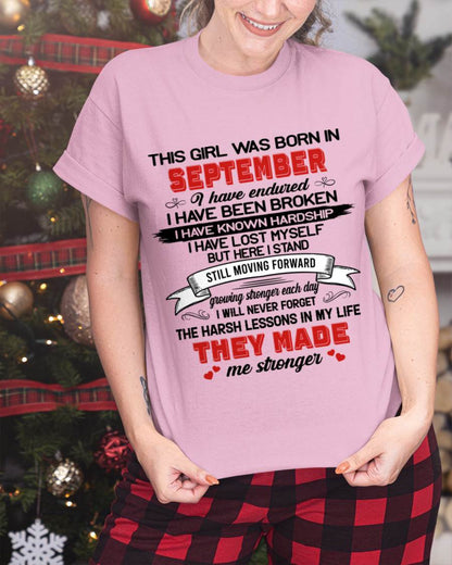 SEPTEMBER - EVERY HARD LESSON MADE ME STRONGER - FOR WOMEN - TLEE09 (SKU2602-22-09)