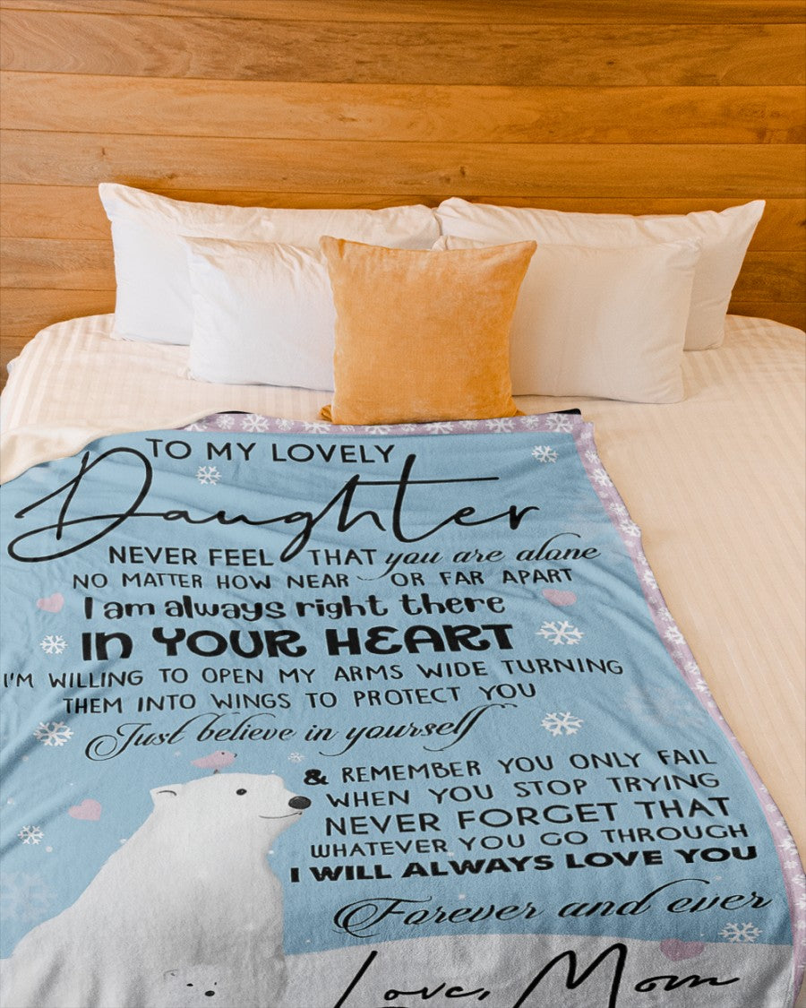 Special Gift For Your Daughter Blanket - From Mom01