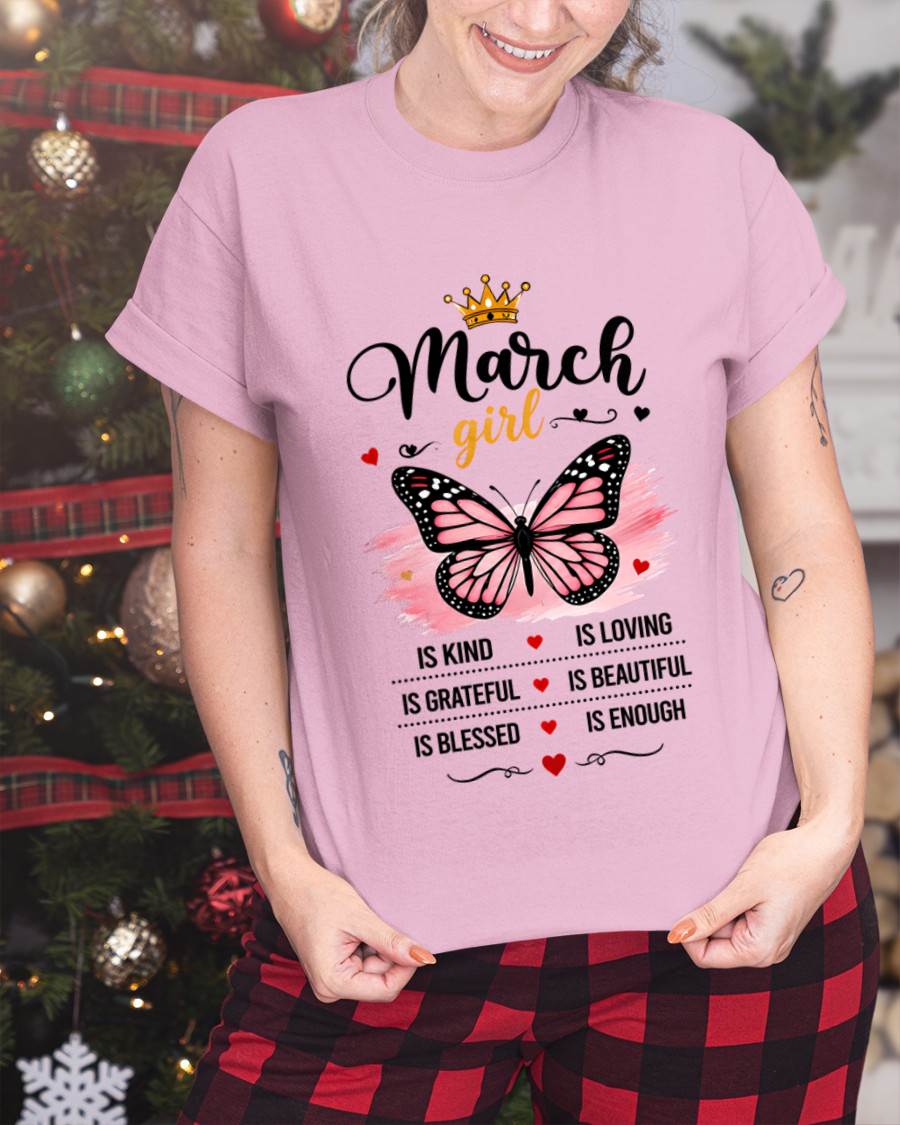 MARCH GIRL BUTTERFLY SHIRT - FOR WOMEN - TLEE03 (SKU2608-593-03)