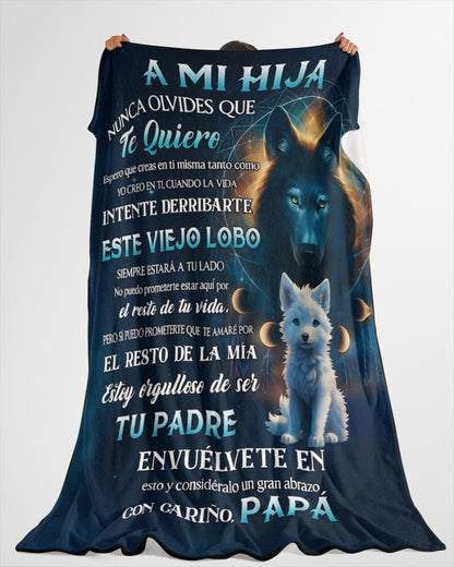 Manta para Hija – Regalo de Consuelo y Calidez de Papá Manta Acolchada de Forro Polar Sherpa - TLEEsp (SKUB11-88)