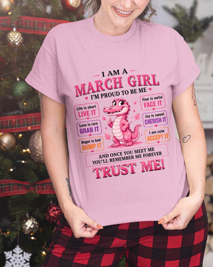 MARCH GIRL CUTE ALLIGATOR TEE - FOR WOMEN - TLEE03 (SKU2607-236-03)