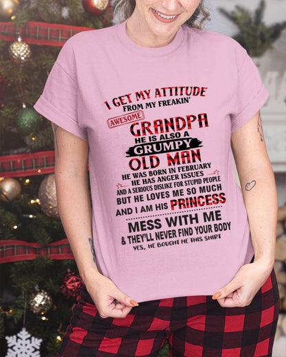FEBRUARY - I GET MY ATTITUDE FROM MY FREAKIN’ AWESOME GRANDPA HE IS ALSO A GRUMPY OLD MAN - FROM GRANDPA - TLEE02 (SKU2603-36-02)