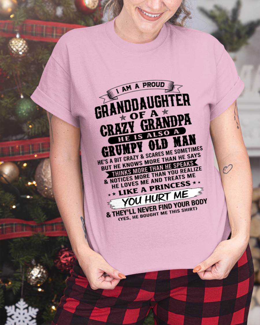 PROUD GRANDDAUGHTER OF A CRAZY GRANDPA - FROM GRANDPA - TLEE00 (SKU2607-114-00)