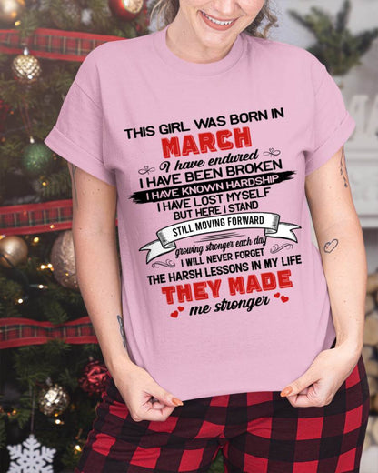 MARCH - EVERY HARD LESSON MADE ME STRONGER - FOR WOMEN - TLEE03 (SKU2602-22-03)