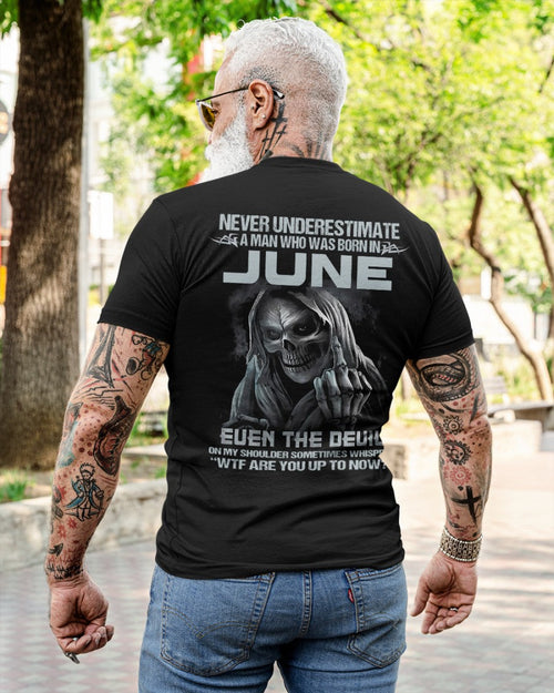 JUNE - NEVER UNDERESTIUNDER A MAN - T-SHIRT FOR MAN - TLEE06 (SKU08-05-06)