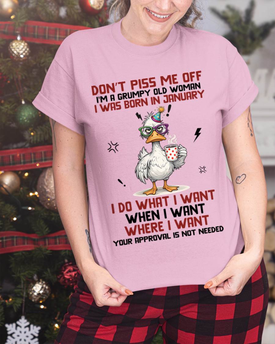 JANUARY BORN – FEISTY WOMAN, DON’T TEST ME, I LIVE MY WAY - FOR WOMEN - TLEE01 (SKU2603-333-01)