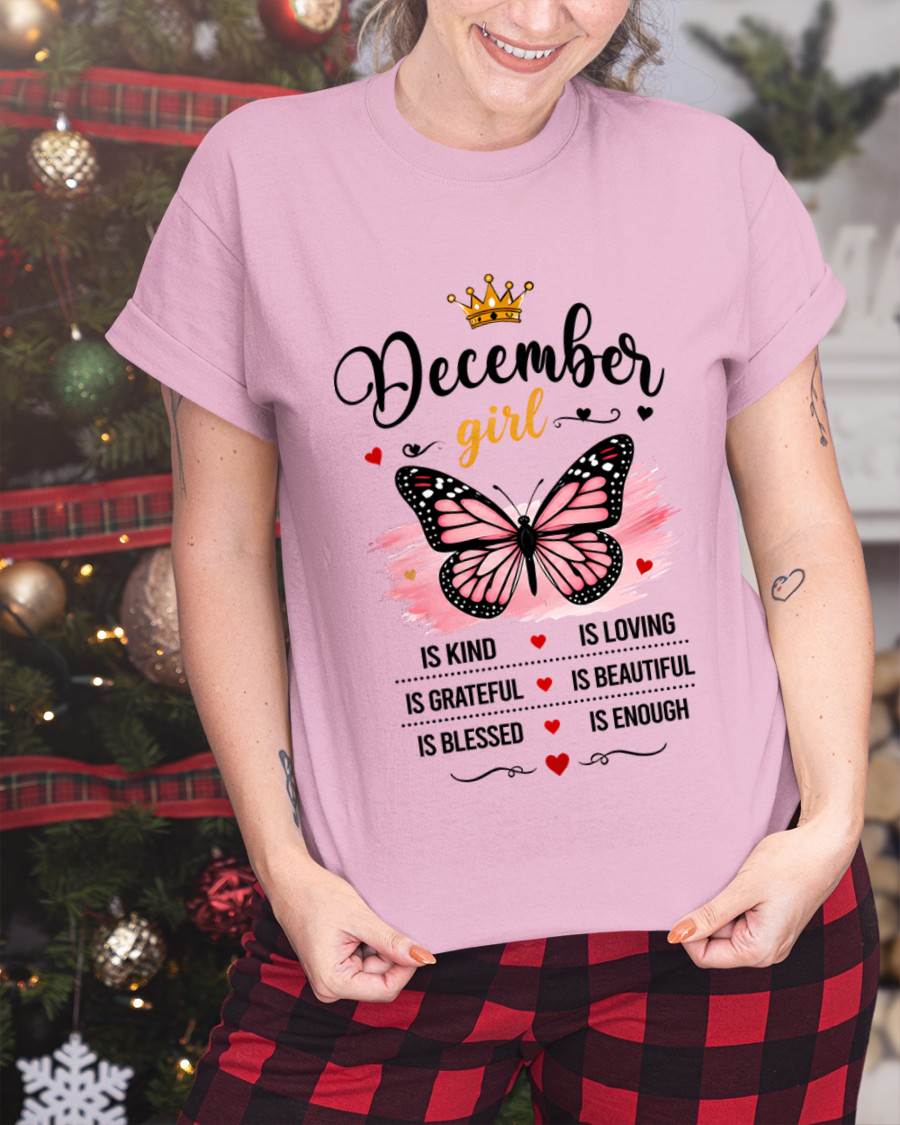 DECEMBER GIRL BUTTERFLY SHIRT - FOR WOMEN - TLEE12 (SKU2608-593-12)