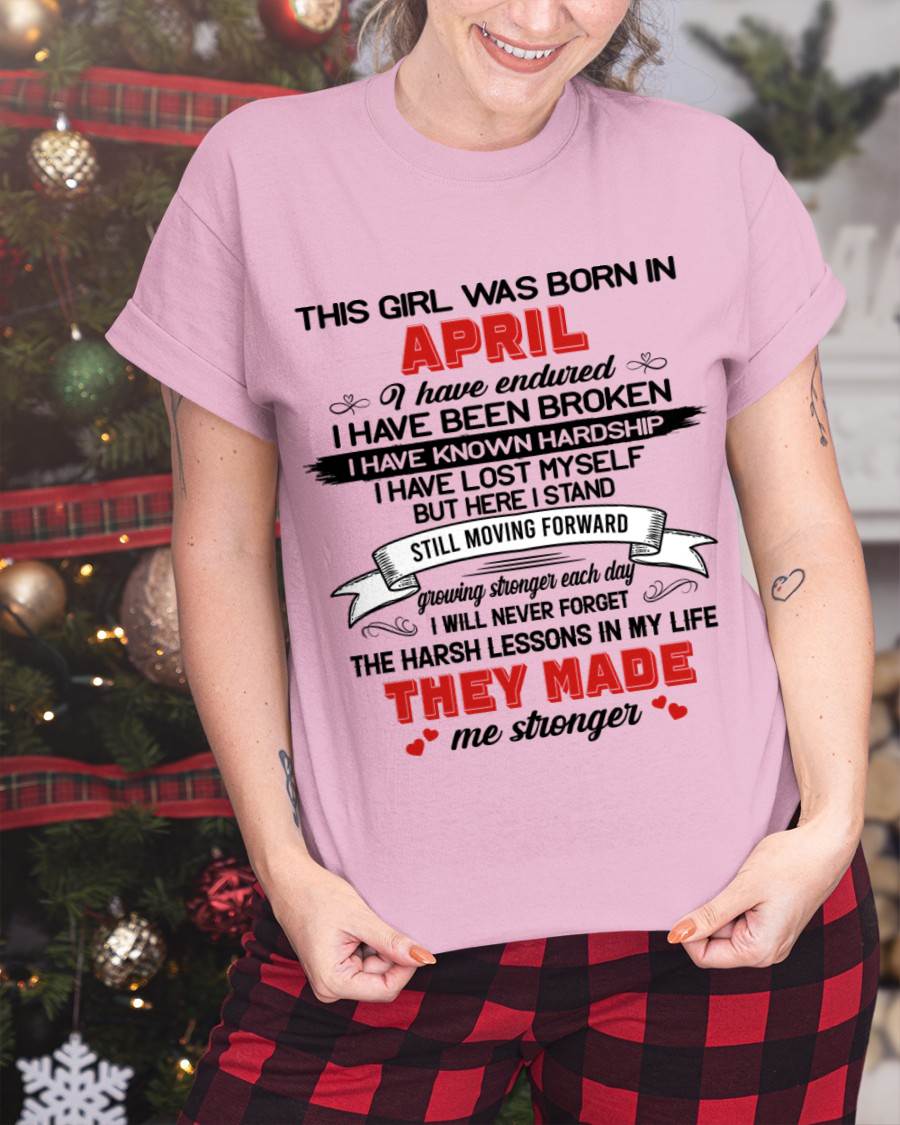 APRIL - EVERY HARD LESSON MADE ME STRONGER - FOR WOMEN - TLEE04 (SKU2602-22-04)