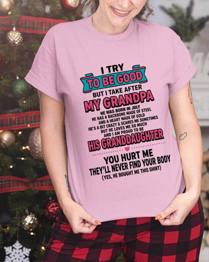 JULY - I TRY TO BE GOOD BUT I TAKE AFTER MY GRANDPA - FROM GRANDPA - TLEE07 (SKU2606-212-07)